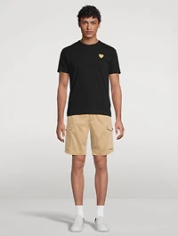 Cotton T-Shirt With Gold Heart