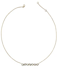Classique 14K Gold Linéa Bar Necklace With Moonstone And Topaz