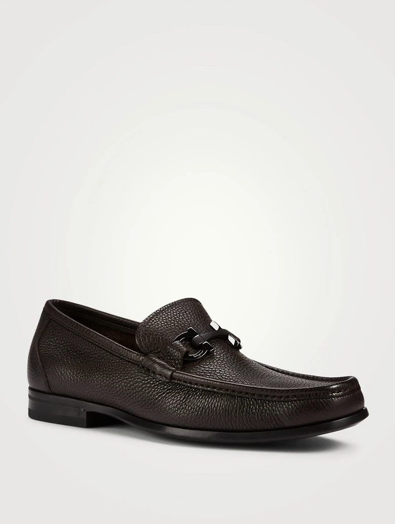 Grandioso Gancini Bit Leather Loafers