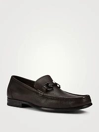 Grandioso Gancini Bit Leather Loafers