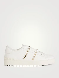 Rockstud Untitled Leather Open Sneakers