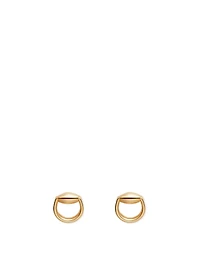 18K Gold Horsebit Earrings