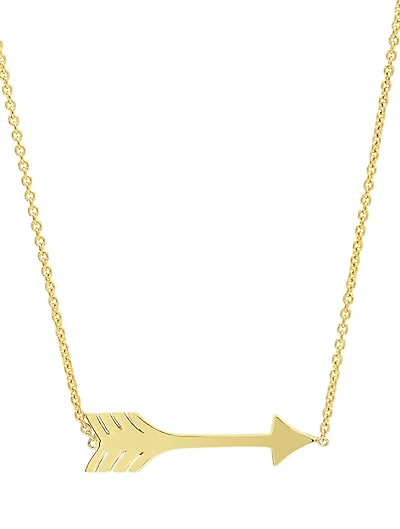 Mini 18K Gold Arrow Necklace