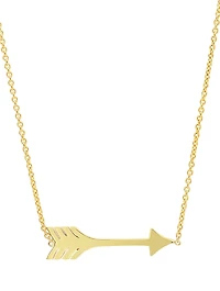 Mini 18K Gold Arrow Necklace