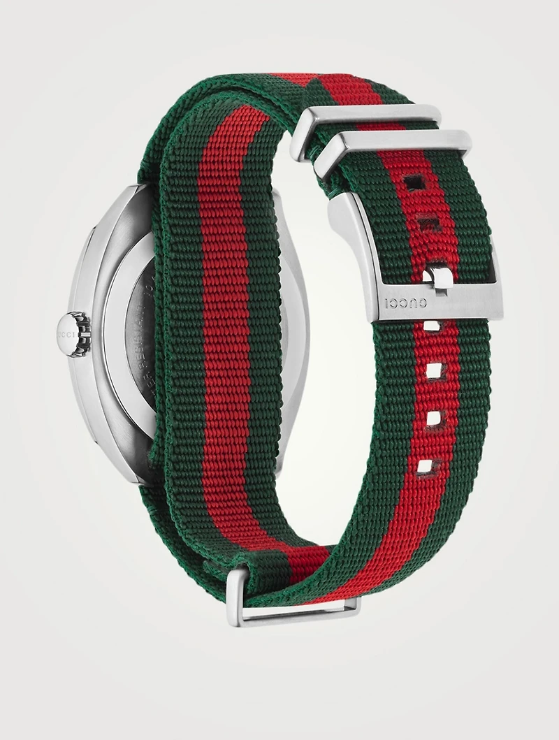 Large GG2570 Steel Web Strap Watch