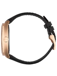 Rose Goldtone Leather Strap Watch
