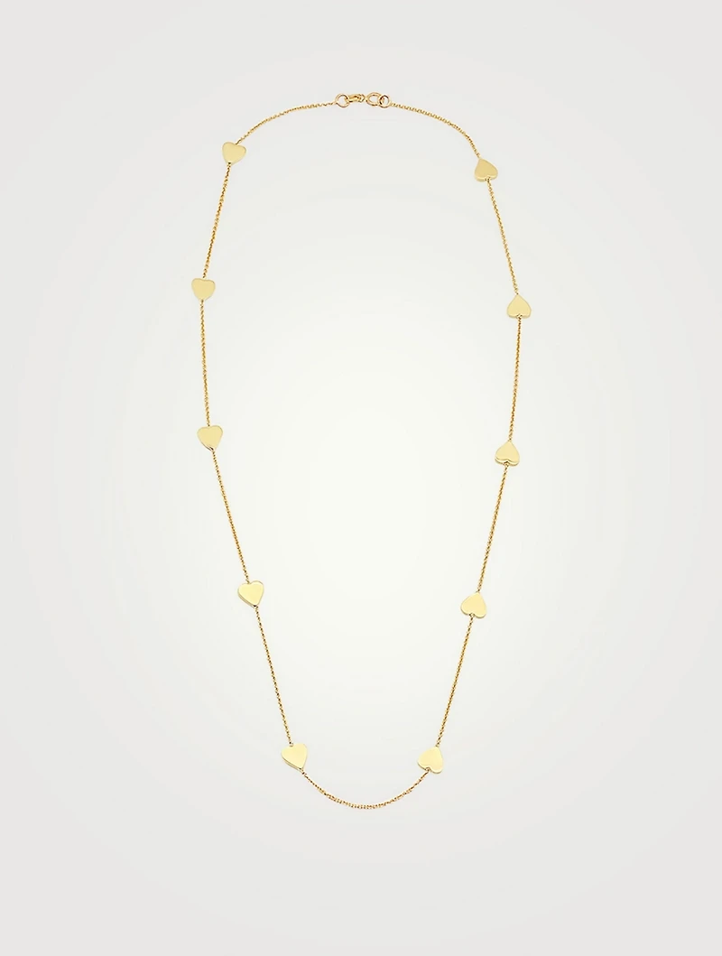 Gold Heart-By-The-Inch Necklace