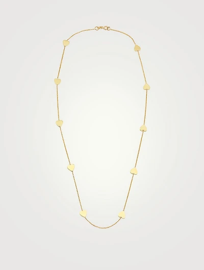 Gold Heart-By-The-Inch Necklace