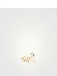 Cléo Silver Bar Studs With White Sapphire