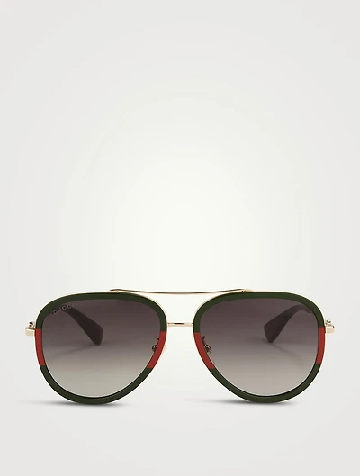 Aviator Sunglasses With Web