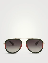 Aviator Sunglasses With Web