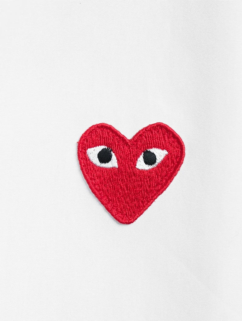 Cotton Embroidered Heart Shirt