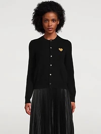 Wool Gold Heart Cardigan