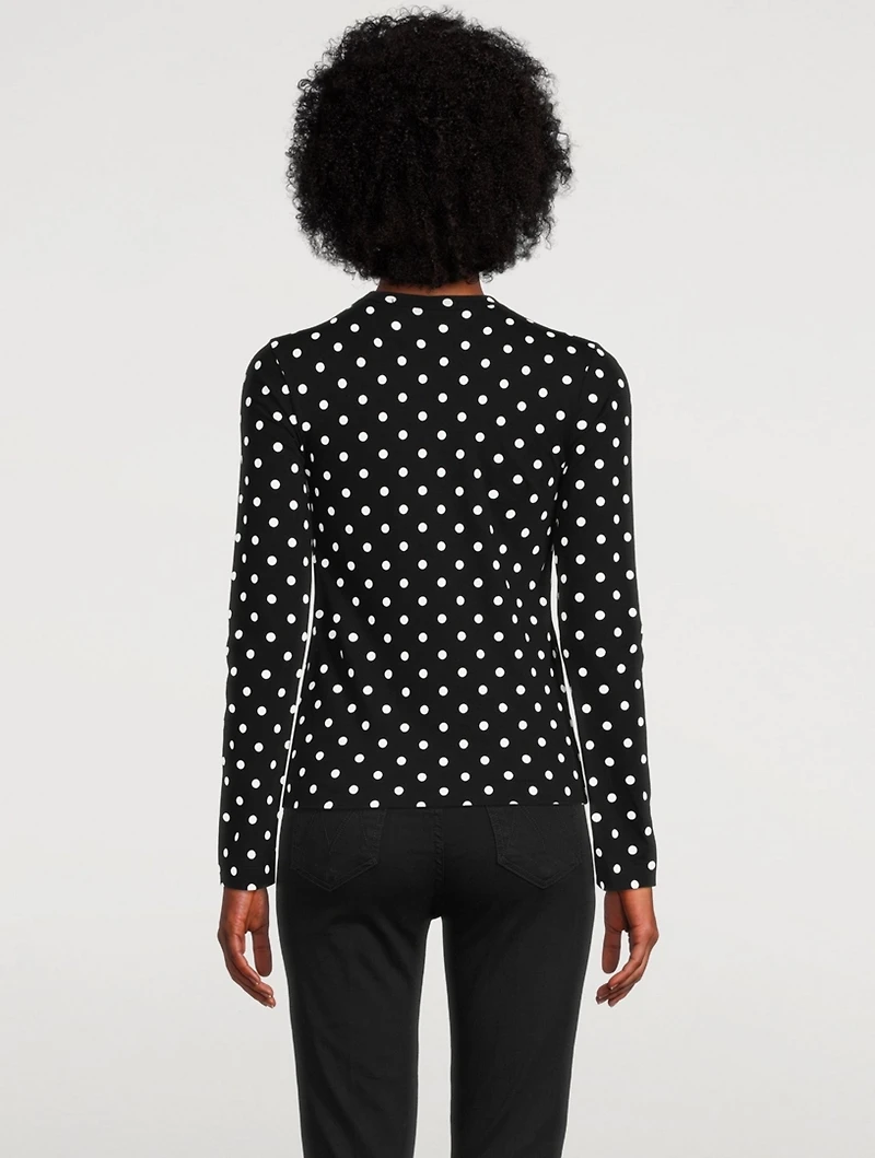 Heart Long-Sleeve T-Shirt Polka Dot