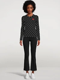 Heart Long-Sleeve T-Shirt Polka Dot