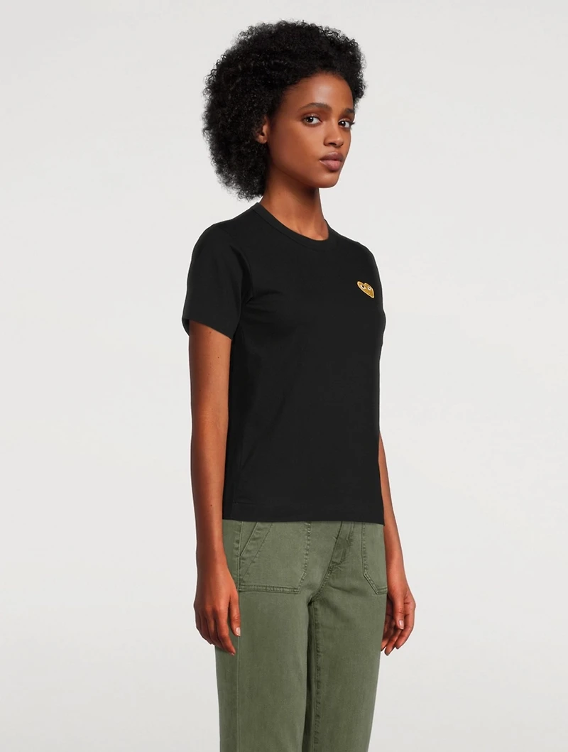 Cotton Gold Heart T-Shirt