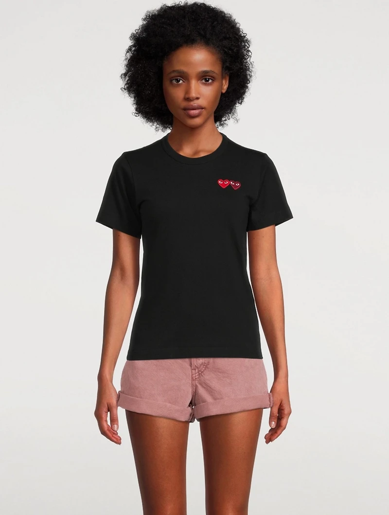 Cotton Double Heart T-Shirt