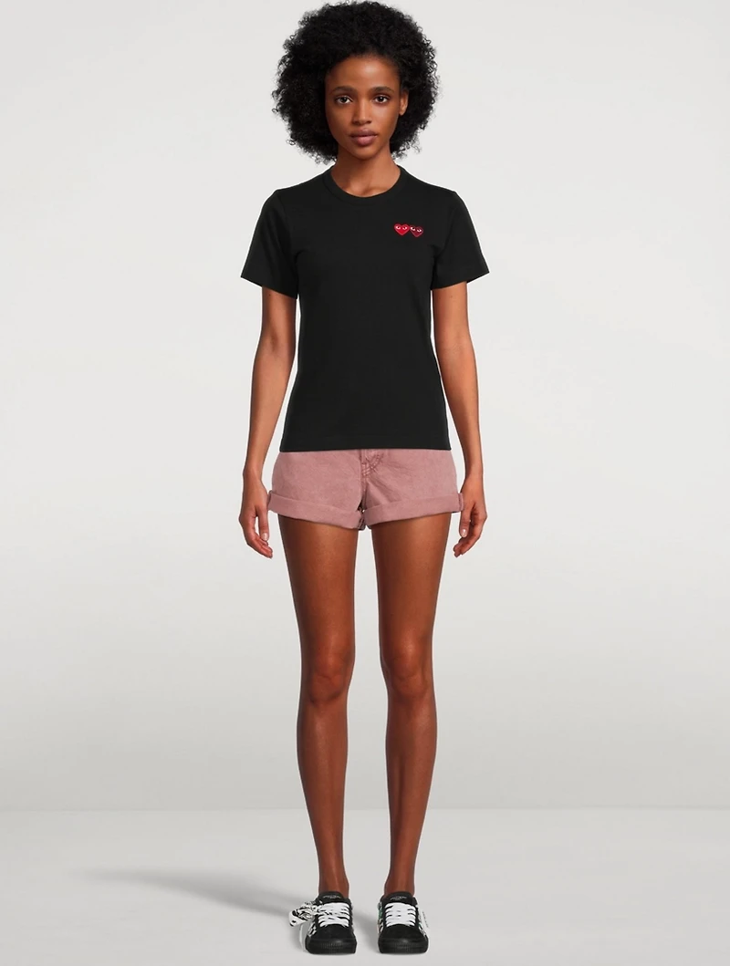 Cotton Double Heart T-Shirt