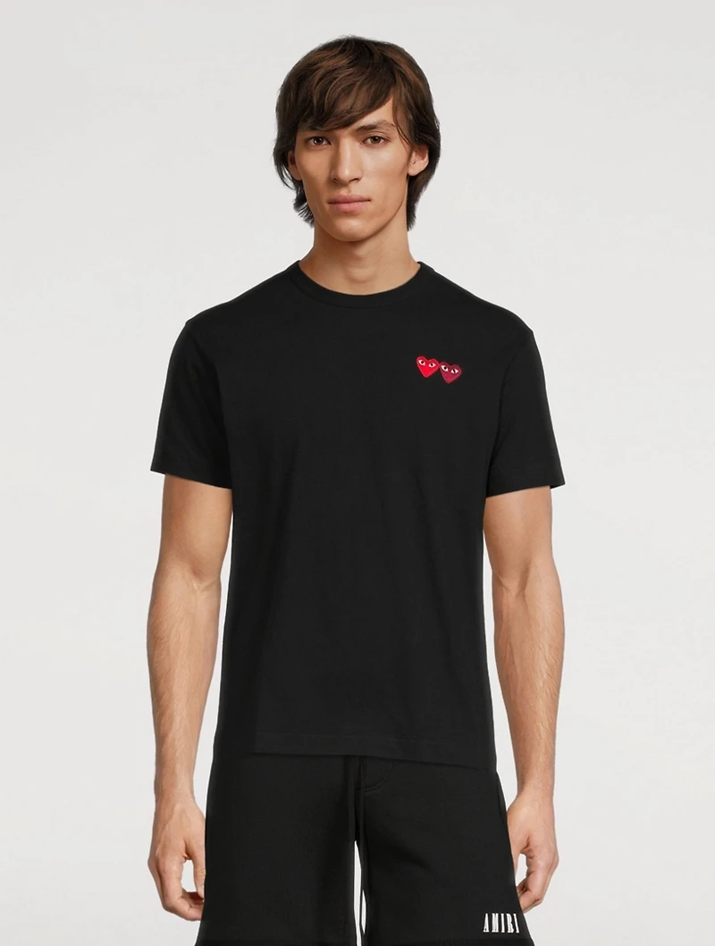 Double Heart Patch T-Shirt