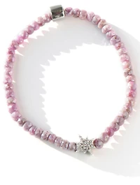 Bohème Sterling Silver Starburst Pink Silverite Bracelet With Topaz