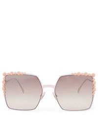 Can Eye Square Sunglasses With Studs