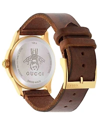 Le Marché Des Merveilles Goldtone Leather Strap Watch