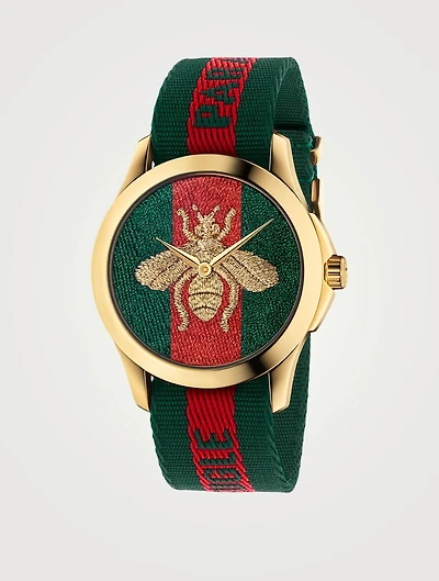 Le Marché Des Merveilles Bee Nylon Strap Watch