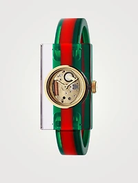 Plexiglas Vintage Web Strap Watch