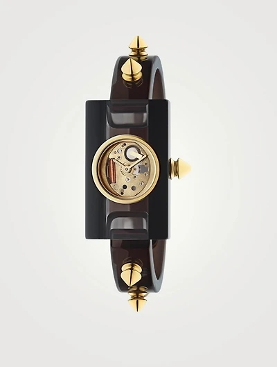 Vintage Web Studded Plexiglass Watch