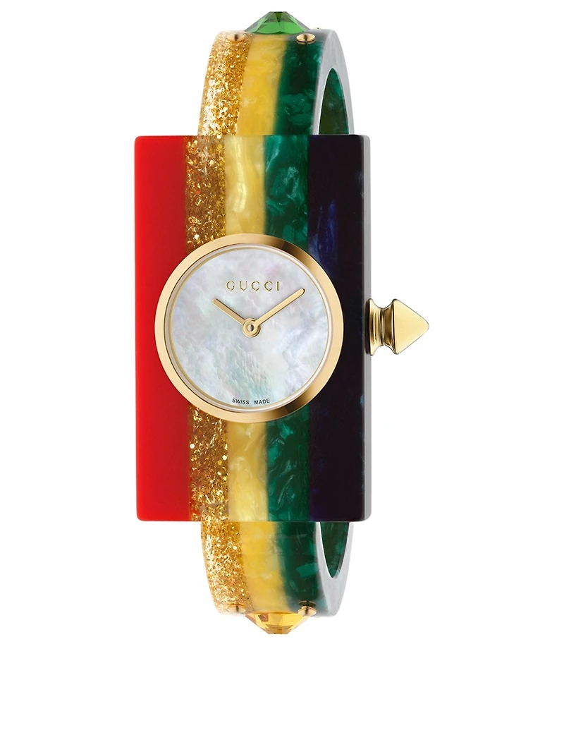 Vintage Web Rainbow Plexiglass Watch