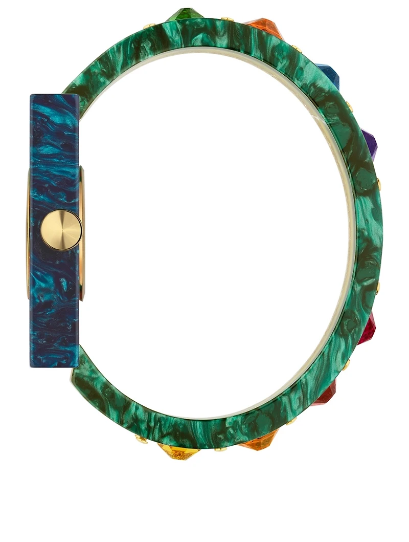 Vintage Web Rainbow Plexiglass Watch