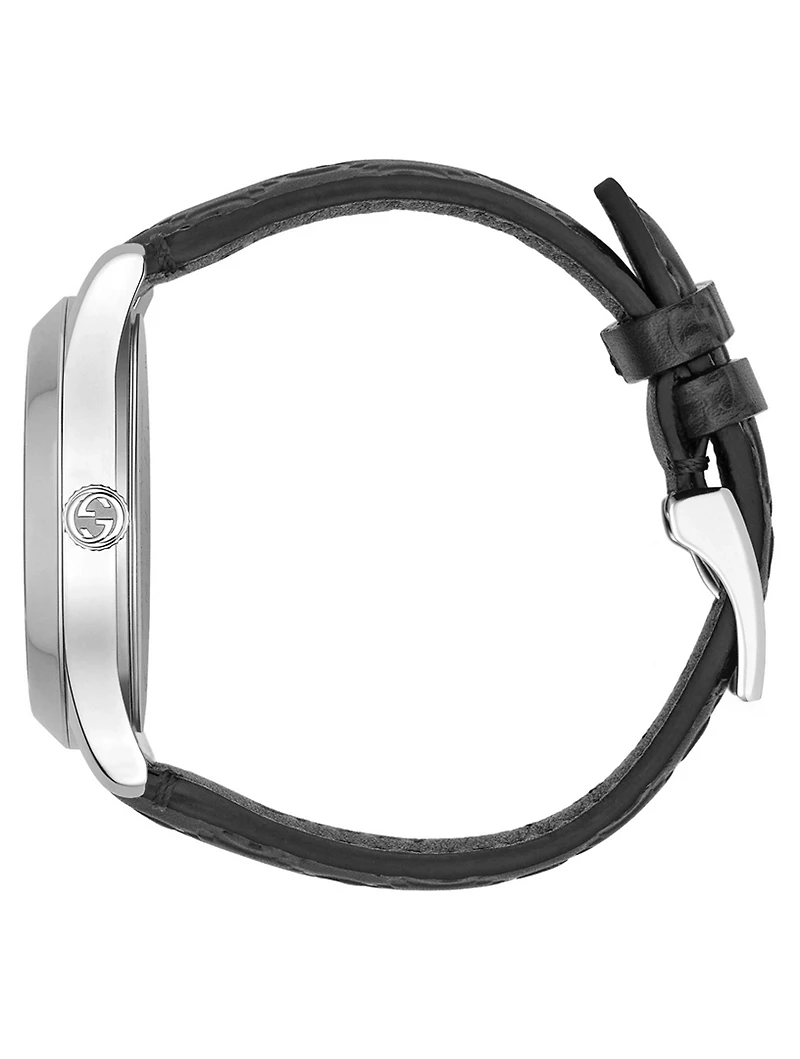 G-Timeless Leather Strap Watch