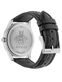 G-Timeless Leather Strap Watch
