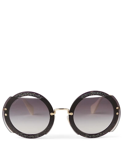 Reveal Round Sunglasses With Glitter