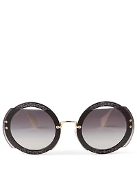 Reveal Round Sunglasses With Glitter