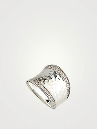 Palu Silver Saddle Ring With Diamonds
