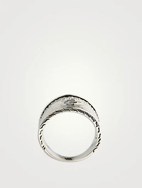 Palu Silver Saddle Ring With Diamonds