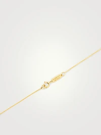 Gold Inlay Heart Necklace With Diamonds