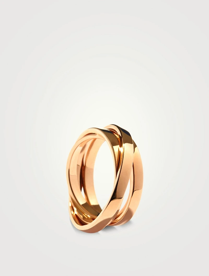 Technical Berbère 18K Rose Gold Twisted Ring