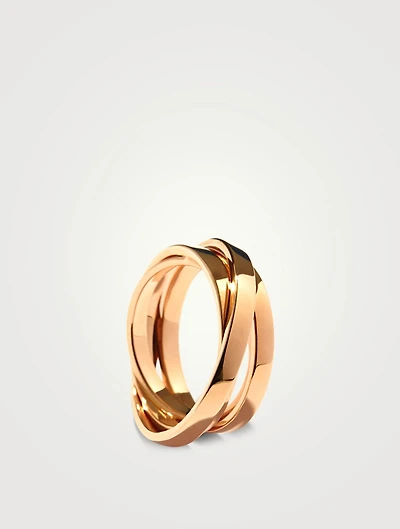 Technical Berbère 18K Rose Gold Twisted Ring