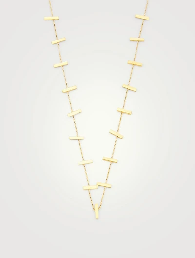 Gold Cross Bar Necklace