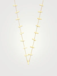 Gold Cross Bar Necklace