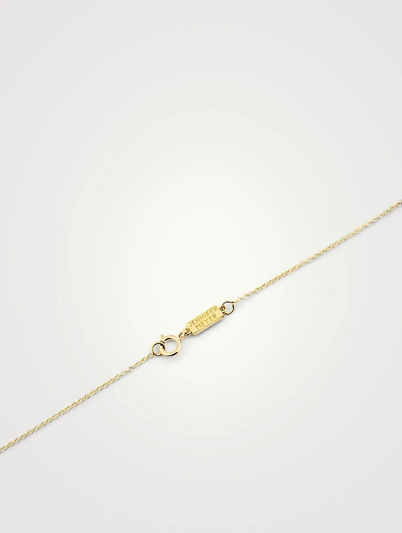 Gold Cross Bar Necklace