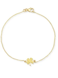 Mini 18K Gold Clover Bracelet