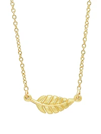 Mini 18K Gold Leaf Necklace