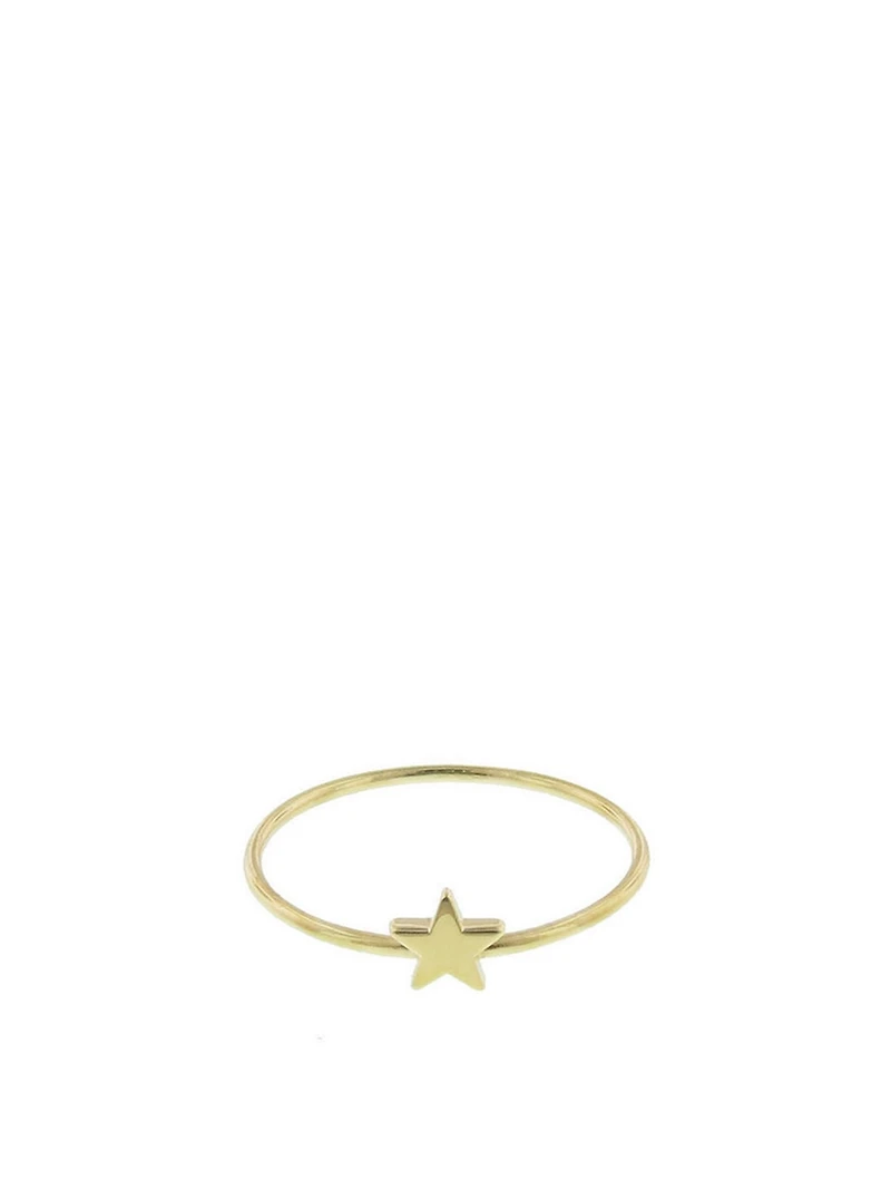 Mini 18K Gold Star Ring