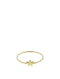 Mini 18K Gold Star Ring