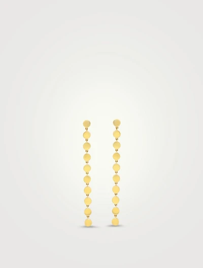 Mini 18K Gold Circle Link 10-Drop Earrings