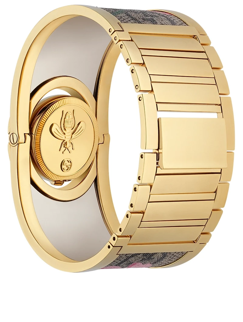 Twirl Goldtone Cuff Bracelet Watch