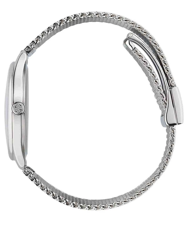 G-Timeless Steel Mesh-Bracelet Watch